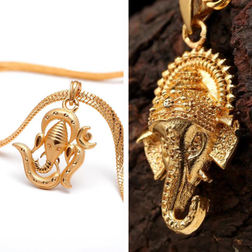 Golden Ganesh Necklaces β Set of 2 Divine Blessings in Gold Finish
