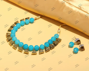 Indian Bridal Wedding Jewelry, Semi-Precious Beaded Design