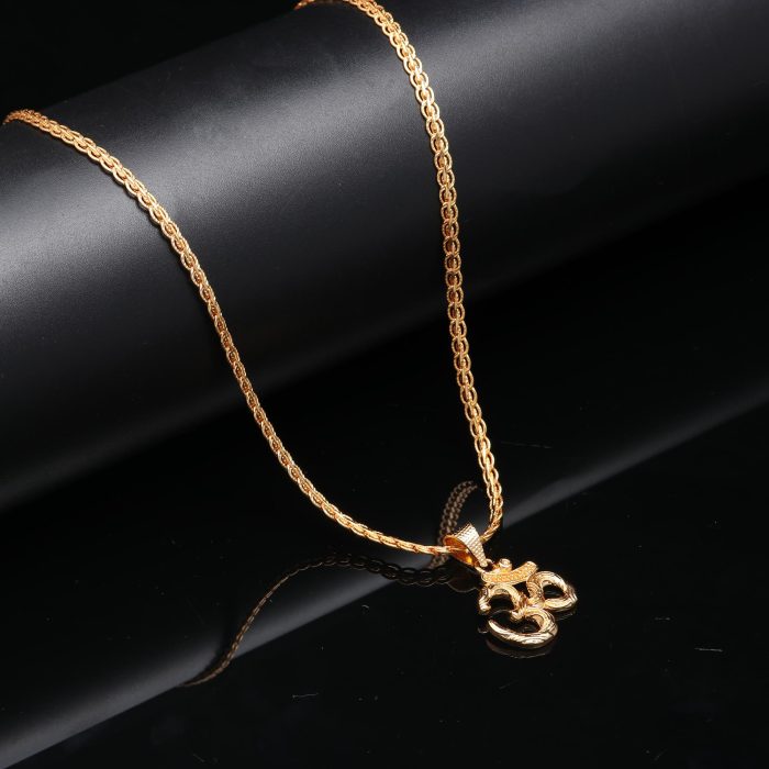 Brass Spiritual Pendant with Chain for Unisex – Sacred Jewelry for Everyday Wear