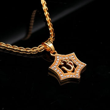 Brass Spiritual Pendant with Chain for Unisex – Sacred Jewelry for Everyday Wear