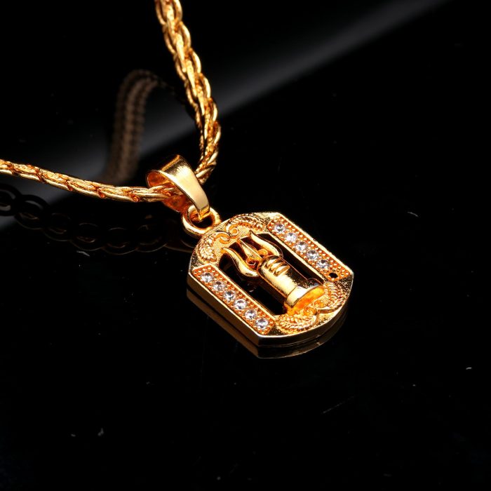 Brass Spiritual Pendant with Chain for Unisex – Sacred Jewelry for Everyday Wear