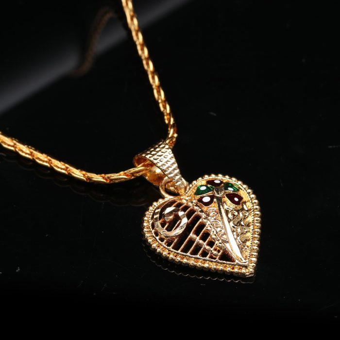 Brass Spiritual Pendant with Chain for Unisex – Sacred Jewelry for Everyday Wear