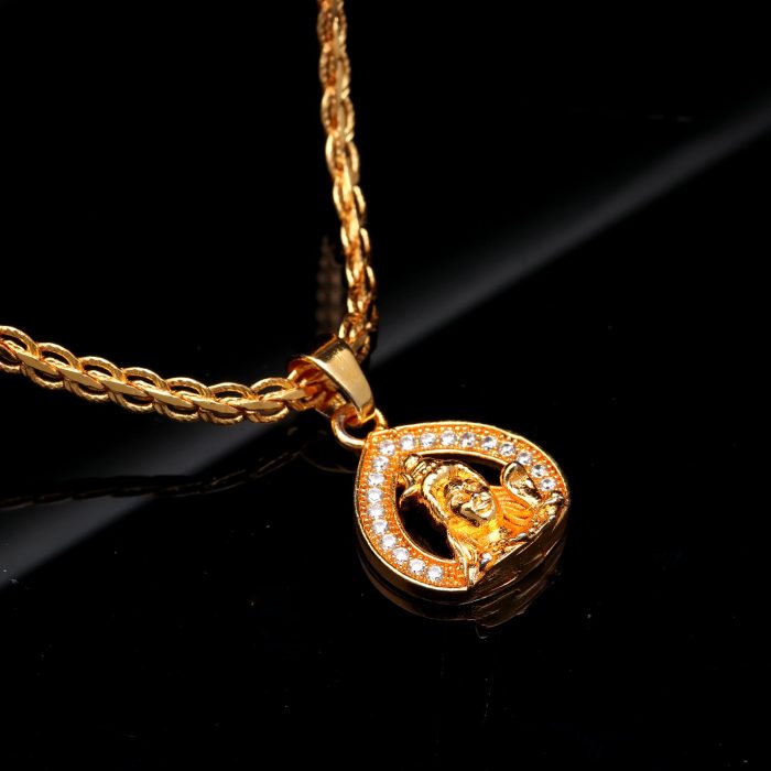 Brass Spiritual Pendant with Chain for Unisex – Sacred Jewelry for Everyday Wear