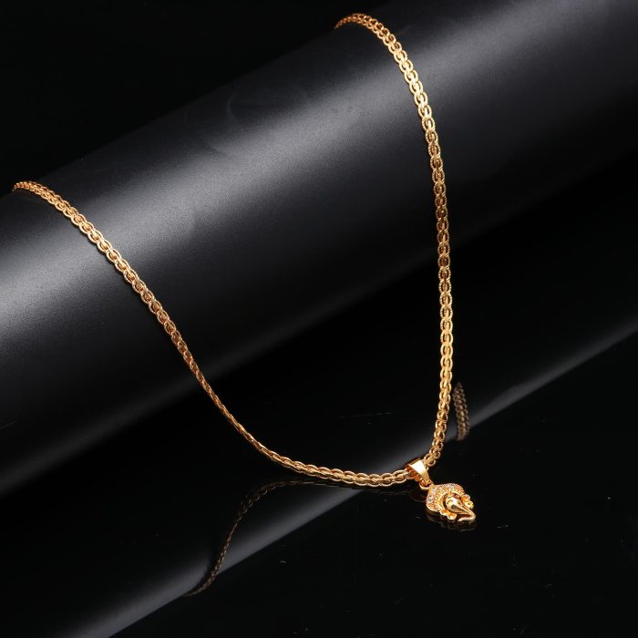 Brass Spiritual Pendant with Chain for Unisex – Sacred Jewelry for Everyday Wear