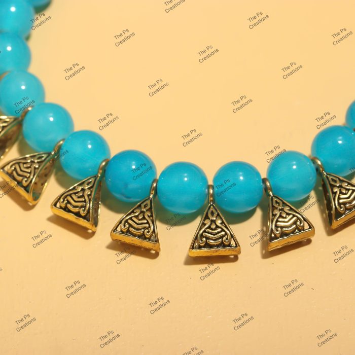 Indian Bridal Wedding Jewelry, Semi-Precious Beaded Design