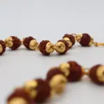 Qkatika Gold-Plated Rudraksha Bead Mala – 51 Beads for Pooja, Meditation & Daily Wear - Image 5