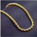 QKATIKA GOLD PLATED RASSA ROPE CHAIN