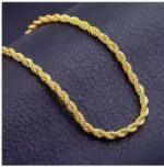 QKATIKA GOLD PLATED RASSA ROPE CHAIN