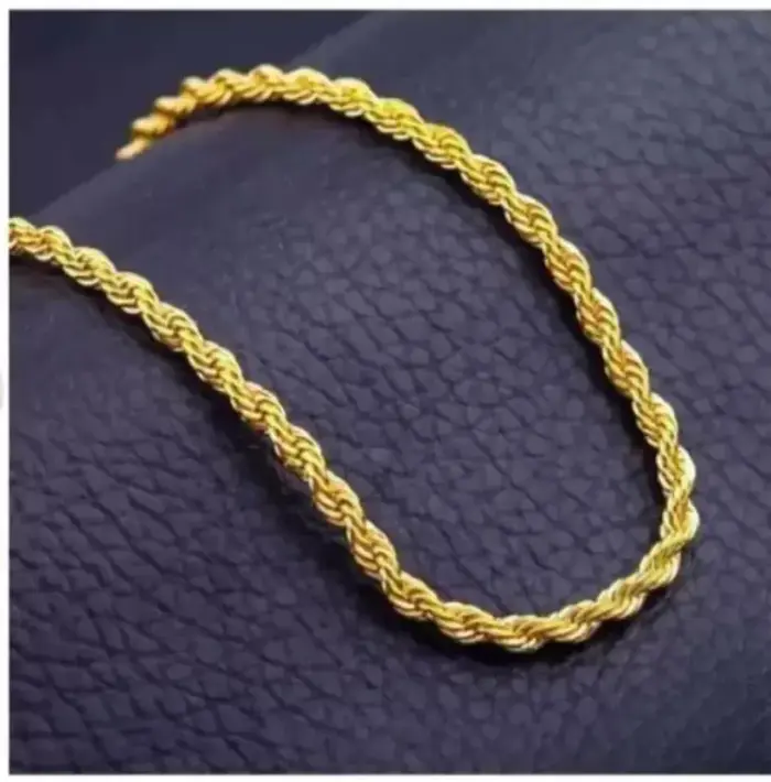 QKATIKA GOLD PLATED RASSA ROPE CHAIN - Image 1