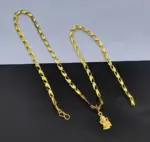 QKATIKA GOLD PLATED GANESH JI PENDANT WITH CHAIN - Image 4