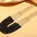 Rajasthni Black Beads Necklace Set For Women And Girls
