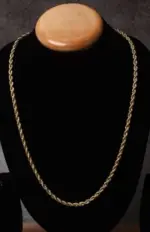 QKATIKA GOLD PLATED RASSA ROPE CHAIN - Image 5