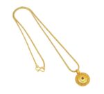 QKATIKA GOLD PLATED PENDANT WITH CHAIN