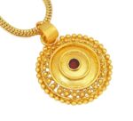 QKATIKA GOLD PLATED PENDANT WITH CHAIN - Image 2
