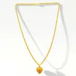 QKATIKA GOLD PLATED HEART SHAPE DESIGNER PENDANT WITH CHAIN - Image 4