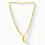 QKATIKA GOLD PLATED LUCKY FISH PENDANT WITH CHAIN - Image 4