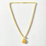 QKATIKA GOLD PLATED DESIGNER PENDANT WITH CHAIN - Image 2