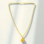 QKATIKA GOLD PLATED DESIGNER MATA PENDANT WITH CHAIN - Image 5