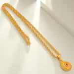 QKATIKA GOLD PLATED DESIGNER PENDANT WITH CHAIN