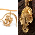 Golden Ganesh Necklaces – Set of 2 Divine Blessings in Gold Finish