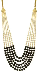 Rajasthni Black Beads Necklace Set For Women And Girls - Image 2