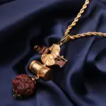 Jagdamba Pendant with Rassa Chain – Divine Goddess Necklace for Men & Women 18K Gold Plated