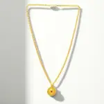 QKATIKA GOLD PLATED ROUND DESIGNER PENDANT WITH CHAIN - Image 4