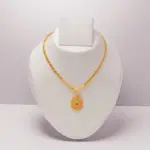 QKATIKA DESIGNER MATE FISNISH GOLD PLATED PENDANT WITH CHAIN - Image 4
