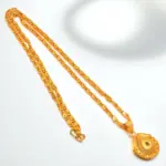 QKATIKA DESIGNER MATE FISNISH GOLD PLATED PENDANT WITH CHAIN - Image 3