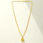 QKATIKA GOLD PLATED SHERAWALI MATA PENDANT WITH CHAIN - Image 5