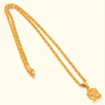 QKATIKA GOLD PLATED SHERAWALI MATA PENDANT WITH CHAIN - Image 2