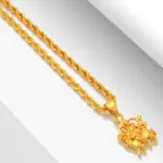 QKATIKA SHERAWALI MATA GOLD PLATED PENDANT WITH CHAIN