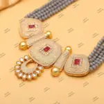 Indian Bridal Wedding Jewelry, Semi-Precious Beaded Design - Image 2