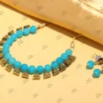 Indian Bridal Wedding Jewelry, Semi-Precious Beaded Design