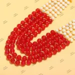 Indian Bridal Wedding Jewelry, Semi-Precious Beaded Design - Image 2