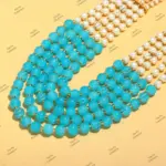 Indian Bridal Wedding Jewelry, Semi-Precious Beaded Design - Image 2