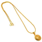 QKATIKA ROUND DESIGNER GOLD PLATED PENDANT WITH CHAIN - Image 4