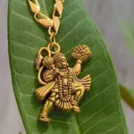 Hanuman Ji 2 Spiritual Pendant in Silver Finish | Divine Protection Amulet for Strength & Devo 18K Gold Plated tion