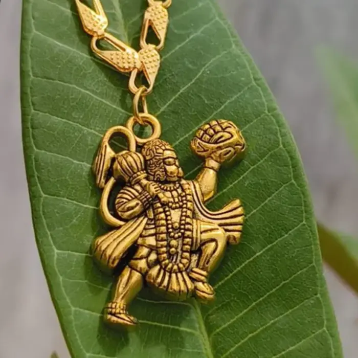 Divine Hanuman Brass Pendants – Set of 2 Spiritual Necklaces - Image 3