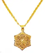 QKATIKA GOLD PLATED PENDANT WITH CHAIN - Image 2