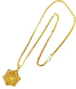 QKATIKA GOLD PLATED PENDANT WITH CHAIN