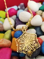 QKATIKA GOLD PLATED PENDANT WITH CHAIN - Image 5