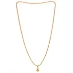 QKATIKA GOLD PLATED GANESH JI PENDANT WITH CHAIN - Image 2