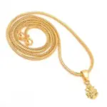 QKATIKA GOLD PLATED GANESH JI PENDANT WITH CHAIN - Image 3