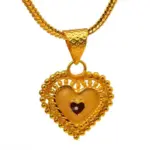 QKATIKA GOLD PLATED HEART PENDANT WITH CHAIN - Image 2