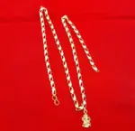 QKATIKA GOLD PLATED GANESH JI PENDANT WITH CHAIN - Image 5