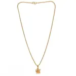 QKATIKA GOLD PLATED SHERAWALI MATA PENDANT WITH CHAIN - Image 4