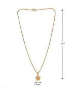 QKATIKA GOLD PLATED SHERAWALI MATA PENDANT WITH CHAIN - Image 3