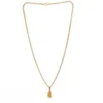 QKATIKA GOLD PLATED RADHA KRISHNA PENDANT WITH CHAIN - Image 2