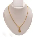 QKATIKA GOLD PLATED RADHA KRISHNA PENDANT WITH CHAIN - Image 4
